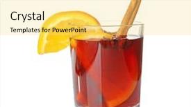  Presentation with delicious christmas cookies - Beautiful PPT layouts featuring toddy drink - glass of delicious christmas mulled backdrop and a yellow colored foreground