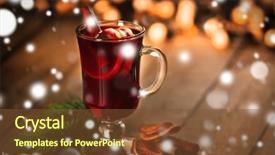  Presentation with emoney money traffic concept closeup - Cool new presentation theme with toddy drink - glass of delicious christmas mulled backdrop and a  colored foreground