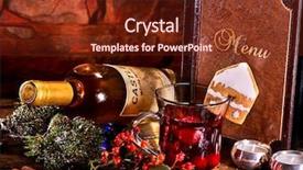  Presentation with white brick - Slide deck enhanced with toddy drink - warming grog with bottle background and a tawny brown colored foreground