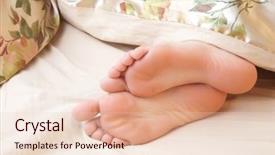  Presentation with jesus washing feet - Cool new presentation design with toelit - sleeping woman's cute feet blanket backdrop and a  colored foreground