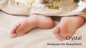  Presentation with aztecs blanket - Presentation theme enhanced with toelit - sleeping woman's cute feet blanket background and a  colored foreground