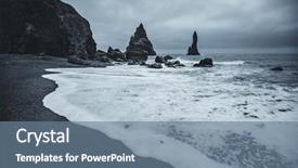  Presentation with atlantic - PPT layouts having toes location reynisfjara beach iceland background and a ocean colored foreground