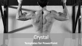  Presentation with bar - Presentation theme with toes to bar man pull background and a  colored foreground