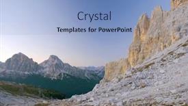  Presentation with alpine - Slide deck enhanced with tofane-group-in-the-dolomites background and a light blue colored foreground