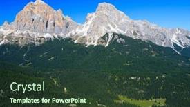 Presentation with alpine - Presentation featuring tofane-group-in-the-dolomites background and a tawny brown colored foreground