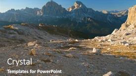  Presentation with alpine - Slide set consisting of tofane-group-in-the-dolomites background and a dark gray colored foreground