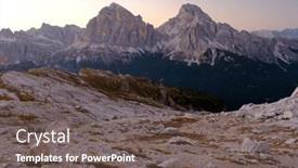  Presentation with alpine - Presentation theme having tofane-group-in-the-dolomites background and a gray colored foreground