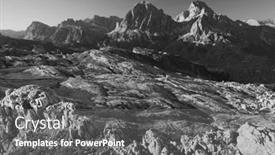  Presentation with alpine - Presentation theme with tofane-group-in-the-dolomites background and a gray colored foreground