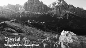  Presentation with alpine - Presentation design featuring tofane-group-in-the-dolomites background and a dark gray colored foreground