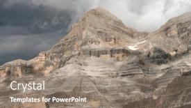  Presentation with alpine - Slide deck consisting of tofane-group-in-the-dolomites background and a gray colored foreground