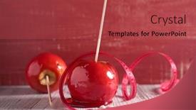  Presentation with lollipop - Theme featuring toffee-apple-lollipop background and a red colored foreground