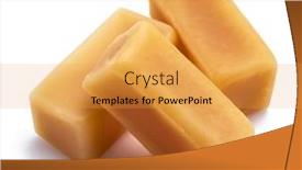  Presentation with sweets - Presentation featuring toffee-or-candy-caramel-sweets background and a yellow colored foreground