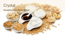  Presentation with soy milk - Amazing slides having tofu and other soy products backdrop and a lemonade colored foreground