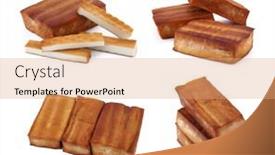  Presentation with dry - Slide deck featuring tofu-isolated-on-white-background background and a coral colored foreground