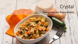  Presentation with sesame seed - Theme with tofu ratatouille with sesame seed background and a  colored foreground