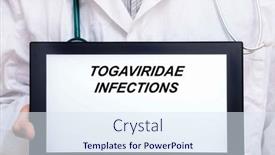  Presentation with disease - Presentation design with togaviridae-infections-doctor-with-rare background and a sky blue colored foreground