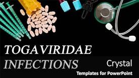  Presentation with disease - Presentation design having togaviridae-infections-text-on-medical background and a  colored foreground