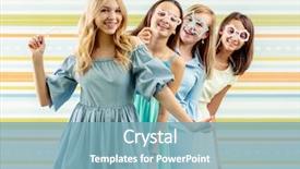  Presentation with colorful birthday frame party - Presentation theme featuring together and holding toy shape background and a seafoam green colored foreground