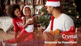  Presentation with family and school - Beautiful theme featuring floor together and listening guitar backdrop and a tawny brown colored foreground