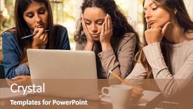  Presentation with halogen group of elements - Theme consisting of together and worried with final background and a coral colored foreground