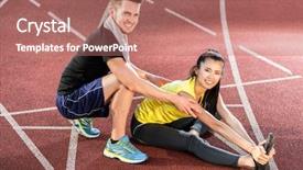  Presentation with stretching - PPT theme consisting of together as preparation for short background and a  colored foreground