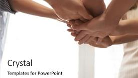  Presentation with people unity - PPT theme consisting of together as symbol of unity background and a white colored foreground