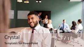  Presentation with task - Theme having together at graduate recruitment assessment background and a coral colored foreground