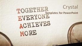  Presentation with everyone - PPT layouts enhanced with together-everyone-achieves-more-phrase background and a lemonade colored foreground