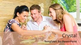  Presentation with healthy breakfast - Amazing presentation theme having together healthy lunch or breakfast backdrop and a  colored foreground