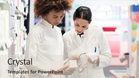  Presentation with working together - Colorful slide deck enhanced with together in a contemporary pharmacy backdrop and a lemonade colored foreground