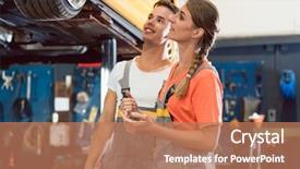  Presentation with auto repair - Amazing PPT layouts having together in a modern automobile backdrop and a coral colored foreground