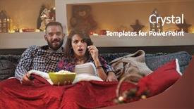  Presentation with boyfriend and girlfriend - Slide deck enhanced with together in bad staring scare background and a  colored foreground