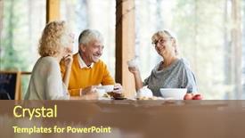  Presentation with optimistic - PPT layouts enhanced with together in cozy outdoor cafe background and a tawny brown colored foreground