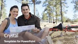  Presentation with discussion - Amazing presentation theme having together in discussion with roadmap backdrop and a gray colored foreground