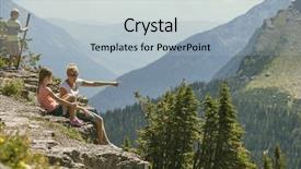  Presentation with rocky mountains - PPT layouts having together on a rocky ledge background and a light gray colored foreground