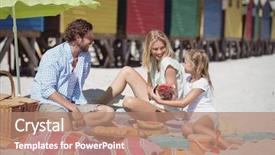  Presentation with aztecs blanket - Audience pleasing PPT layouts consisting of together on blanket at beach backdrop and a coral colored foreground