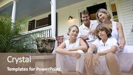  Presentation with thank you family - Presentation having together on front porch step background and a coral colored foreground