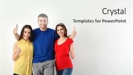  Presentation with people unity - Audience pleasing presentation theme consisting of together on light background unity backdrop and a  colored foreground