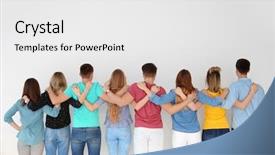  Presentation with people unity - Audience pleasing presentation theme consisting of together on light background unity backdrop and a  colored foreground