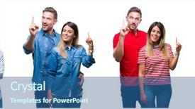  Presentation with together - Cool new theme with together over white isolated backgroud backdrop and a ocean colored foreground