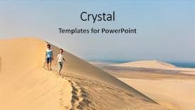  Presentation with sand dunes - Amazing theme having together sand dunes in qatar backdrop and a light blue colored foreground