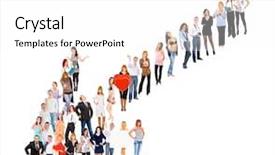  Presentation with stand - Slides enhanced with together we stand many colleagues background and a white colored foreground