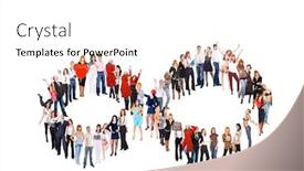  Presentation with infinity - Amazing PPT layouts having together we stand sign backdrop and a white colored foreground