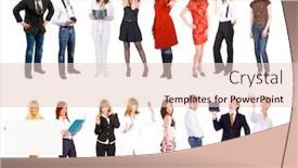  Presentation with teams - Amazing theme having together we stand teams over white backdrop and a lemonade colored foreground