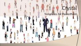  Presentation with stand - PPT theme with together we stand workforce concept background and a  colored foreground