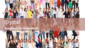  Presentation with stand - Presentation consisting of together we stand workforce concept background and a  colored foreground