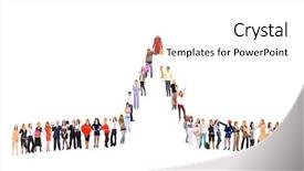  Presentation with stand - Beautiful PPT layouts featuring together we stand workforce concept backdrop and a  colored foreground