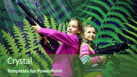  Presentation with machine guns - Theme enhanced with together with big machine gun background and a forest green colored foreground