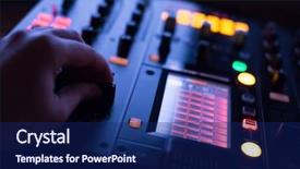  Presentation with night club - PPT theme enhanced with toggle - dj console mixing desk background and a  colored foreground
