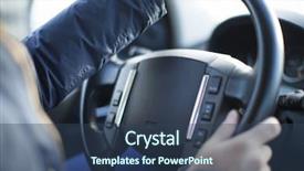  Presentation with control - Cool new slides with toggle - hand pushes the cruise control backdrop and a ocean colored foreground